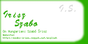irisz szabo business card